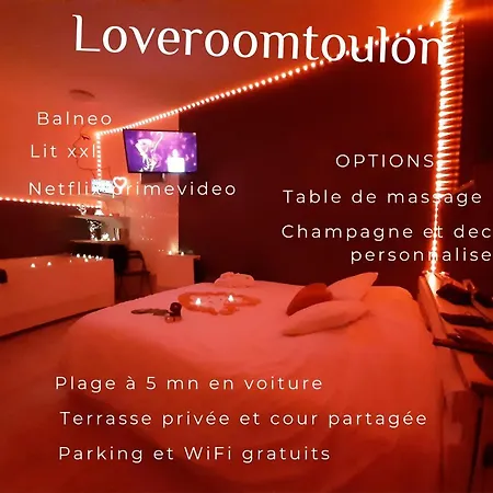 Lägenhet La Loveromantique Chez Loveroomtoulon, Parking Et Wifi Gratuits Toulon